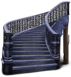 Escalera del castillo oscuro