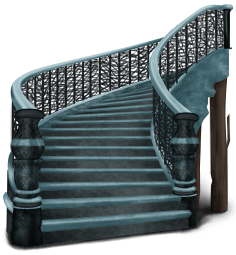 Escalera del castillo oscuro