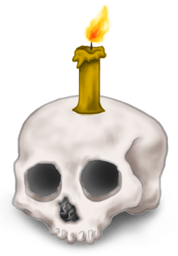Halloween Skull Candle